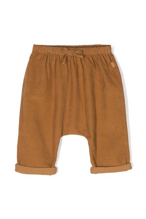 Caramel brown cotton trousers TEDDY & MINOU KIDS | I23PT007V6014164